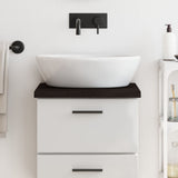 Bathroom Countertop Dark Brown 40x40x cm Treated Solid Wood 3156189
