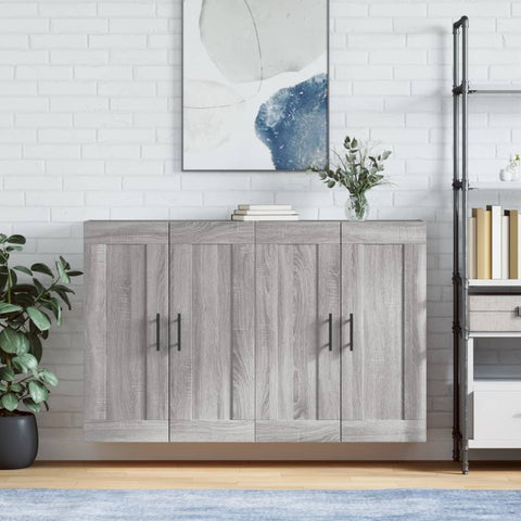 Wall Mounted Cabinets 2 pcs Grey Sonoma Engineered Wood 3198047