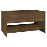 Coffee Table Brown Oak 80x50x40 cm Engineered Wood 819298