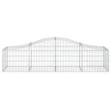 Arched Gabion Baskets 9 pcs 200x50x40/60 cm Galvanised Iron 3145584