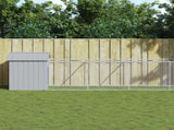 Dog House with Roof Light Grey 117x813x123 cm Galvanised Steel 3189066