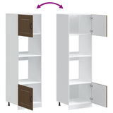 Oven Cabinets 2 pcs Kalmar Brown Oak Engineered Wood 3315038