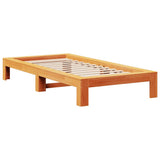 Bed Frame without Mattress Wax Brown 90x200 cm Solid Wood Pine 3309010