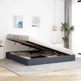 Storage Bed with Mattress Dark Grey 200 x 200 cm Velvet 3370119