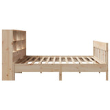 Bed Frame without Mattress 200x200 cm Solid Wood Pine 3323209