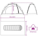 Tent with Roof with Storage Grey and Black 236 x 150 x 136 cm 42001019
