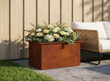 Garden Planter with LED Rusty 40 x 60 x 40 cm Weathering Steel 8008152
