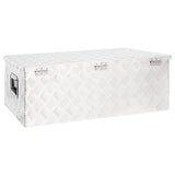 Storage Box Silver 90x47x33.5 cm Aluminium 152254