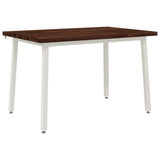 120 x 70 x 75 cm Solid Acacia Wood Dark Brown and White 937594