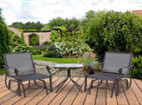 Glider Rocking Chair & Table 2 Single Seaters Rocker Garden Swing Chair Patio Furniture Bistro T3398P320375