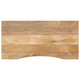 Desk Top with Curve 120x60x2.5 cm Solid Wood Rough Mango 370203