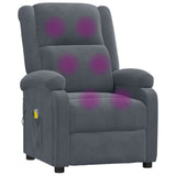 Massage Chair Dark Grey Velvet 342411