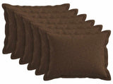 Cushion with Pillow HOUTEN 6 pcs Brown Faux Linen 935051