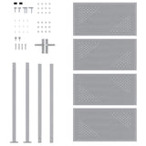 Garden Gate with Lock Silver 96 x 200 cm Stainless Steel 3402589