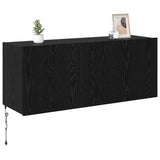 TV Wall Cabinet Black Oak 100 x 35 x 41 cm Engineered Wood 886252