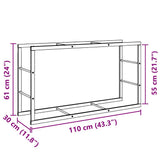 Firewood Rack Black 110x30x61 cm Steel 4018466