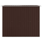Garden Storage Shed Brown 257x205x178 cm Steel 47031