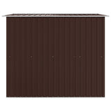 Garden Storage Shed Brown 257x205x178 cm Steel 47031