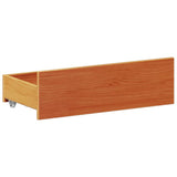 Bed Frame without Mattress with Headboard Wax Brown 150x200 cm King Size Solid Wood Pine 3308764