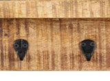 Wall Mounted Coat Rack 60x15x20 cm Solid Rough Mango Wood 286469