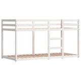Bunk Bed without Mattress White&Black 80x200 cm Solid Wood Pine 3283901