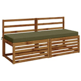 2-Piece Bench Cushions SOEST 2 pcs 100% Polyester Olive Green 950299