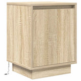 ZNTS Bedside Cabinets with LED Lights 2 pcs Sonoma Oak 38x34x50 cm 861270