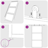 Sliding Door Gold 102.5x205 cm Clear ESG Glass and Aluminium 155150