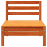 Garden Sofa Wax Brown Solid Pine Wood 3-Seater Modular 838030