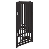 Dog Gate with Door Foldable 6 Panels Black 300 cm Solid Wood Fir 352287