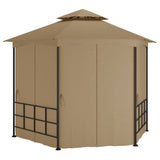 Gazebo with Sidewalls 3.1x2.7 m Taupe 313932
