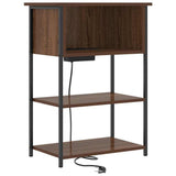 Bedside Cabinet Brown Oak 55 x 31 x 76 cm Engineered Wood 859504