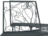 Tree Bench 4-Seater 160 x 80 x 89 cm Steel Silver Grey 42029530