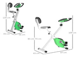 Folding Exercise Bike, Fitness Bicycle Indoor Trainer, 8-Level Magnetic Resistance Adjustable, with T3398P425074