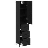 Highboard Black Oak 34.5 x 34 x 180 cm Engineered Wood 3416158