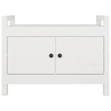 Hall Bench White 80x40x60 cm Solid Wood Pine 821780