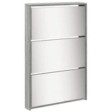 Shoe Cabinet with Mirror 5-Layer Grey Sonoma 63x17x169.5 cm 3228284
