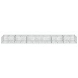 Gabion Basket with Cover 600x100x50 cm Galvanised Iron 3295183