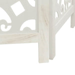 Room Divider 4 Panels White Solid Wood Paulownia 358740