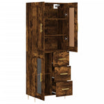 Highboard Smoked Oak 69.5x34x180 cm Engineered Wood 3199934