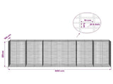 Gabion with 5 mm Wire and 5x10 cm Mesh 600x100x200 cm 3464886