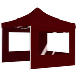 Professional Folding Party Tent with Walls Aluminium 2x2 m Bordeaux 48933