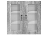 Wall Glass Cabinet PORTO Grey Sonoma 60 x 31 x 80 cm 885441