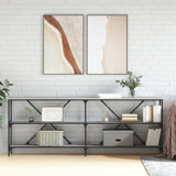 Console Table Grey Sonoma 200x30x75 cm Engineered Wood and Iron 832861