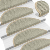 Stair Mats Self-adhesive Sisal-Look 30 pcs 56x17x3 cm Light Green 3365863