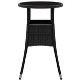Garden Table Black Poly rattan Standard Lightweight 310598