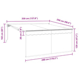 Retractable Awning Manual Anthracite 350 x 250 cm 3330223