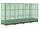 Raised Bed with Greenhouse Cover Rattan Look 160x40x123 cm 4015798