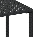 Sun Loungers 2 pcs with Table Poly Rattan Black 317643