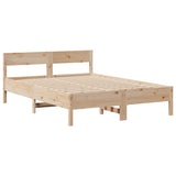 Bookcase Bed without Mattress 120x190 cm Small Double Solid Wood Pine 3323005